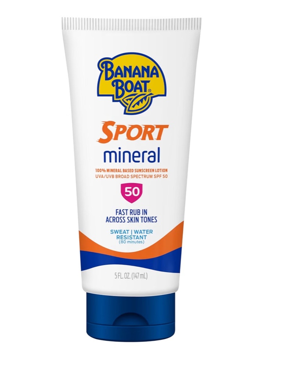 Banana Boat Mineral Sunscreen SPF 50 Lotion, 5Fl Oz Zinc Oxide Sunscreen Lotion
